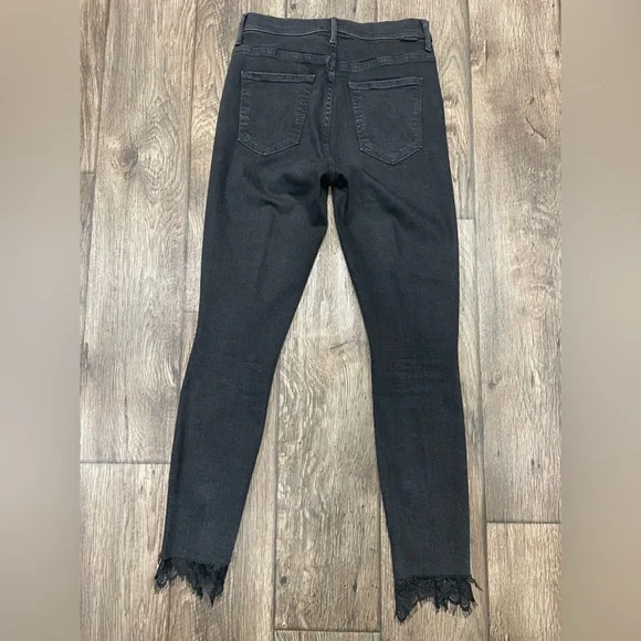 MOTHER THE SWOONER DAGGER ANKLE FRAY JEANS BAA BAA BLACK SHEEP sz‎ 28 - Picture 14 of 14